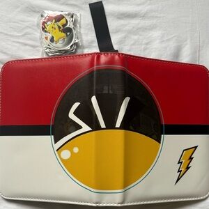 Pokémon card binder with pokeball and additional stickers to decorate